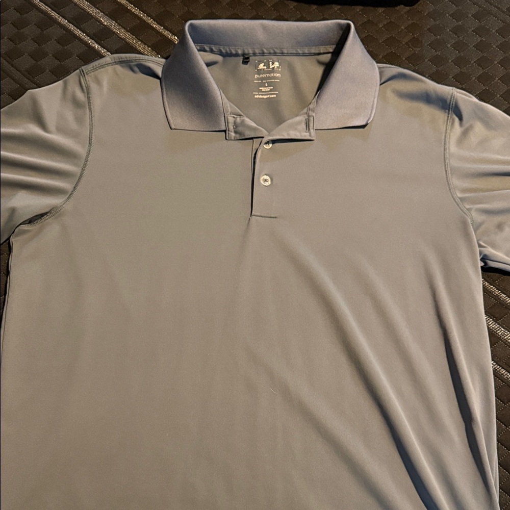 Adidas Men's Gray Polo Shirt - Breathable Performance